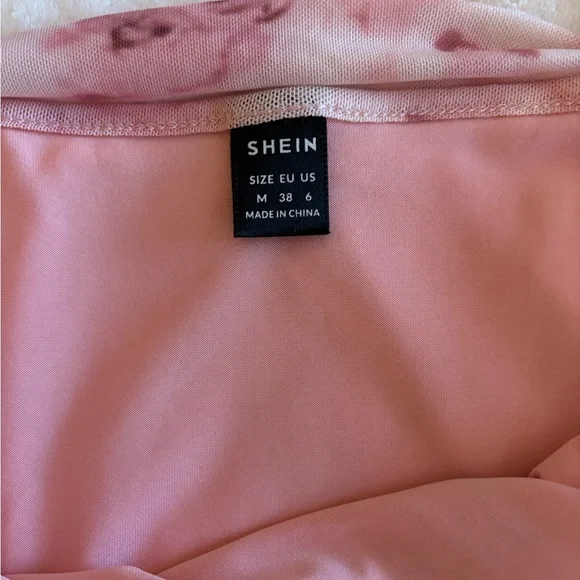 SHEIN Pink Floral Dress Size M - Picture 4 of 4